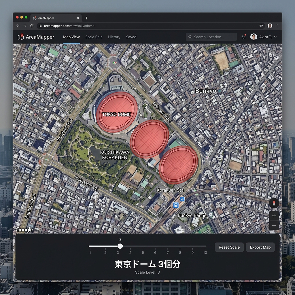 東京ドーム何個分？のスクリーンショット